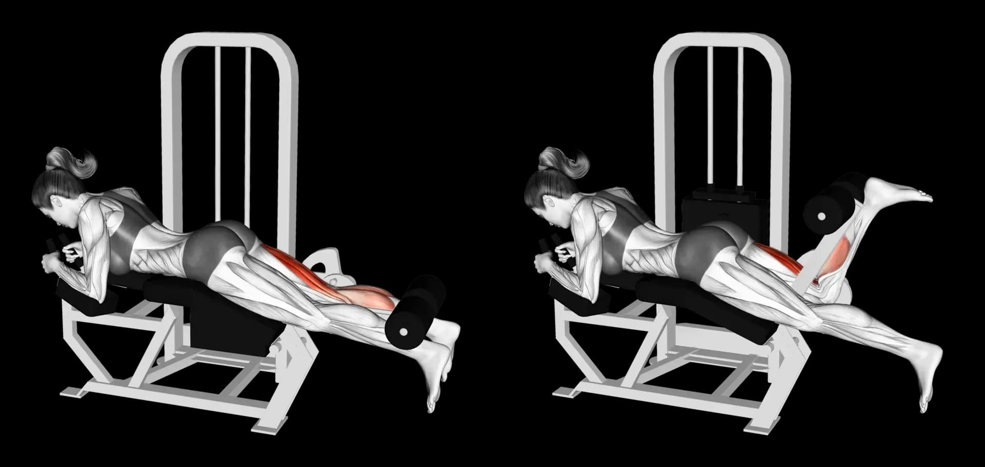 Machine Single-Leg Lying Leg Curl